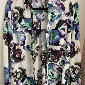Express floral portofino dress shirt